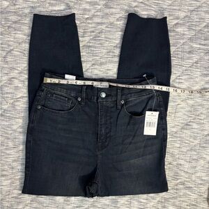 Good American Good Waist Cropped High Rise Skinny Jeans Raw Hem Sz 8/29 NWT -